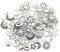 100g(80pcs) Craft Supplies Mixed Antique Silver Sun Moon Stars Charms Pendants for Crafting, Jewelry Findings Making Accessory for DIY Necklace Bracelet (M250)